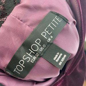 TOPSHOP velvet violet playsuit